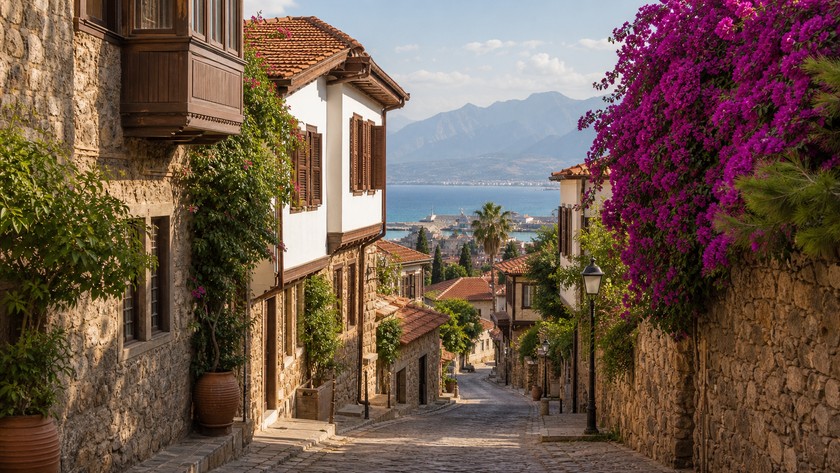 Antalya Kaleiçi sokakları ve tarihi evleri