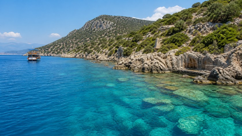 Kekova tekne rotası ve berrak koylar