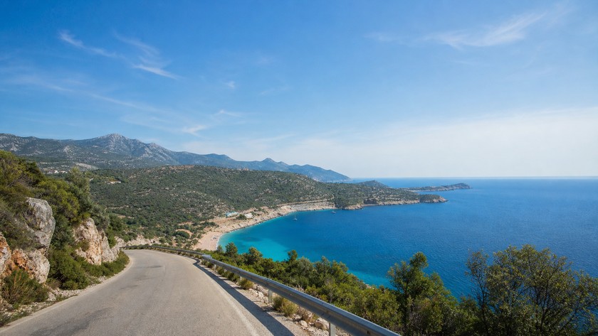 Kaş çevresinde Büyük Çakıl Plajı rota atmosferi