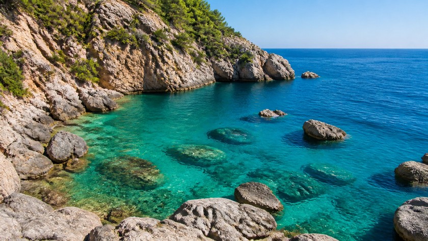 Delik Deniz kayalık kıyı ve deniz geçişi