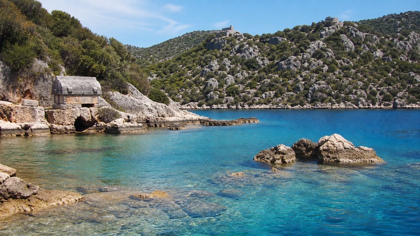 Kaleköy ve Kekova kıyı rotası
