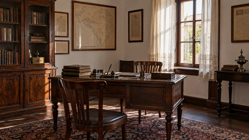 Atatürk Evi Müzesi için temsili tarihî oda ve arşiv dokusu