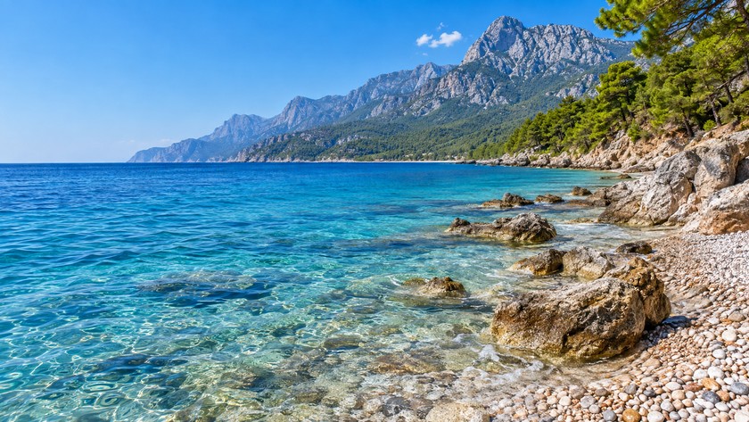 Beldibi Plajı kıyı ve deniz